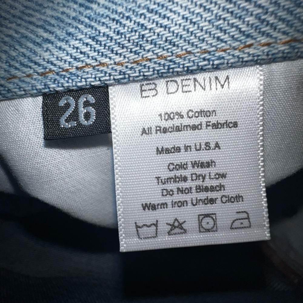 NWOT ▶️ EB Denim ◀️ Patchwork Jean Shorts - size 26 - Picture 7 of 13